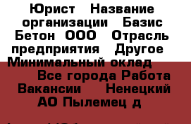 Юрист › Название организации ­ Базис-Бетон, ООО › Отрасль предприятия ­ Другое › Минимальный оклад ­ 25 000 - Все города Работа » Вакансии   . Ненецкий АО,Пылемец д.